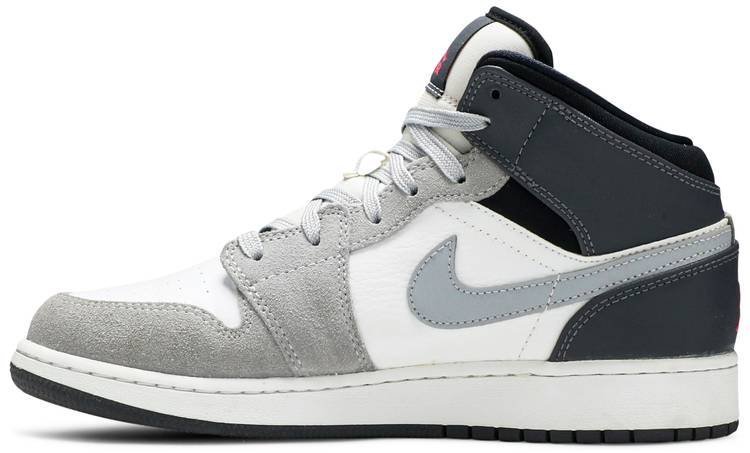 Air Jordan 1 Mid 'White Grey Hyper Pink' 555112-117 - Image 2
