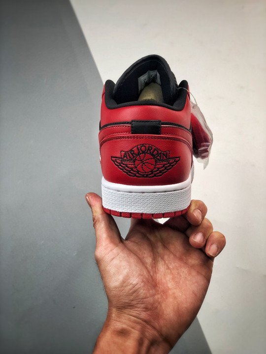 Air Jordan 1 Low ‘Reverse Bred’ Varsity Red/White-Black 553558-606 - Image 8