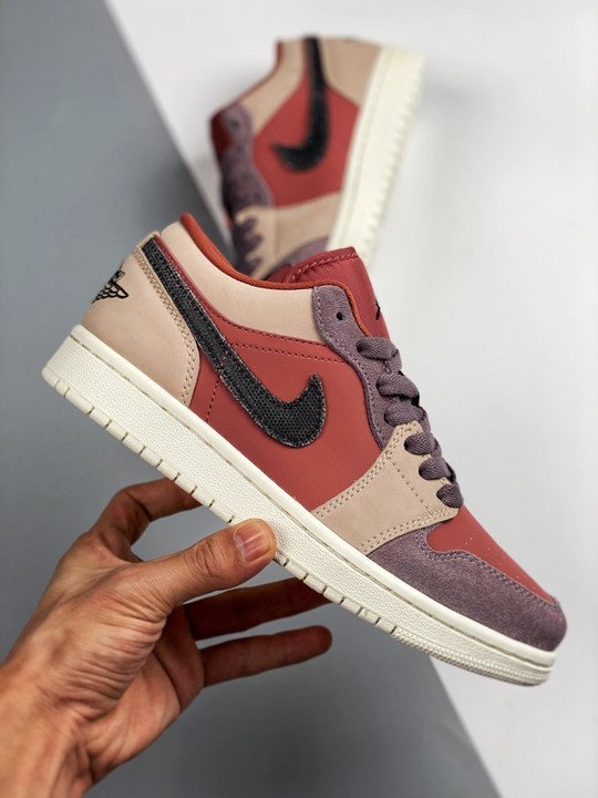 Air Jordan 1 Low Canyon Rust/Black-Purple Smoke DC0774-602 - Image 3