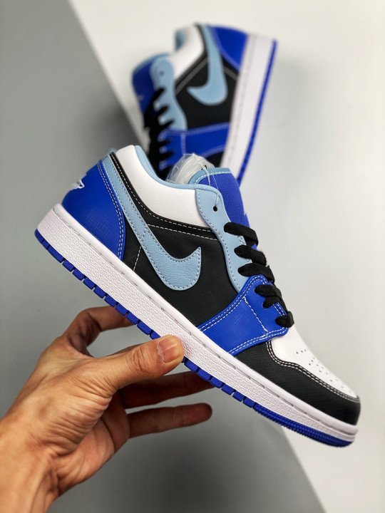 Air Jordan 1 Low Blue Black White DH0206-400 - Image 3