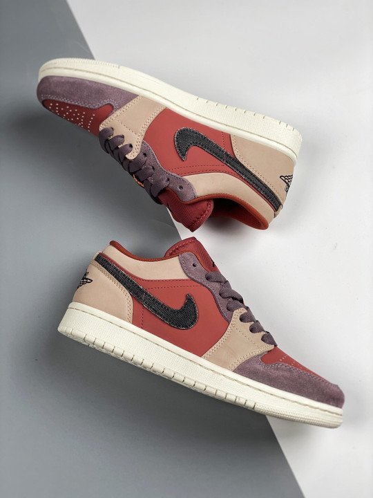 Air Jordan 1 Low Canyon Rust/Black-Purple Smoke DC0774-602 - Image 4