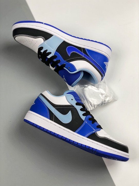 Air Jordan 1 Low Blue Black White DH0206-400 - Image 4