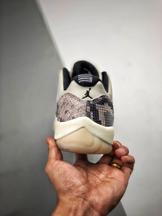 Air Jordan 11 Low SE “Snakeskin” Light Bone/University Red-Sail-Black - Image 6