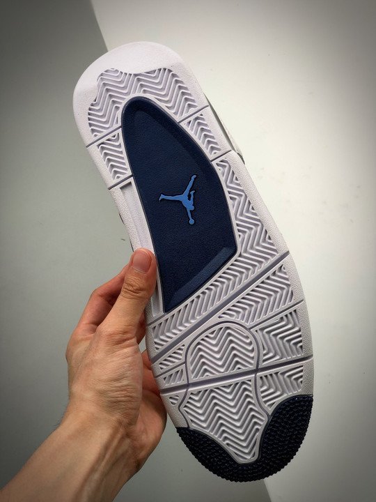 Air Jordan 4 Retro White/Legend Blue-Midnight Navy - Image 7