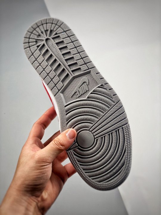 Air Jordan 1 Low Light Smoke Grey/White-Gym Red DC6991-016 - Image 8