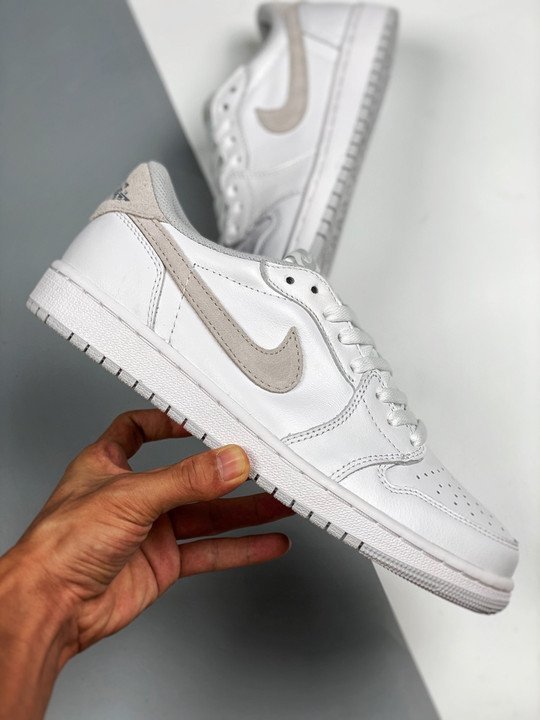 Air Jordan 1 Low OG White/Neutral Grey CZ0775-100 - Image 2