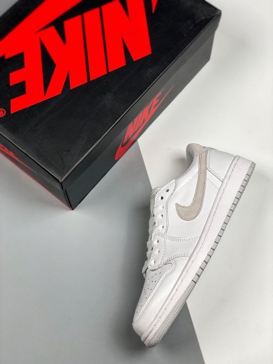 Air Jordan 1 Low OG White/Neutral Grey CZ0775-100 - Image 3