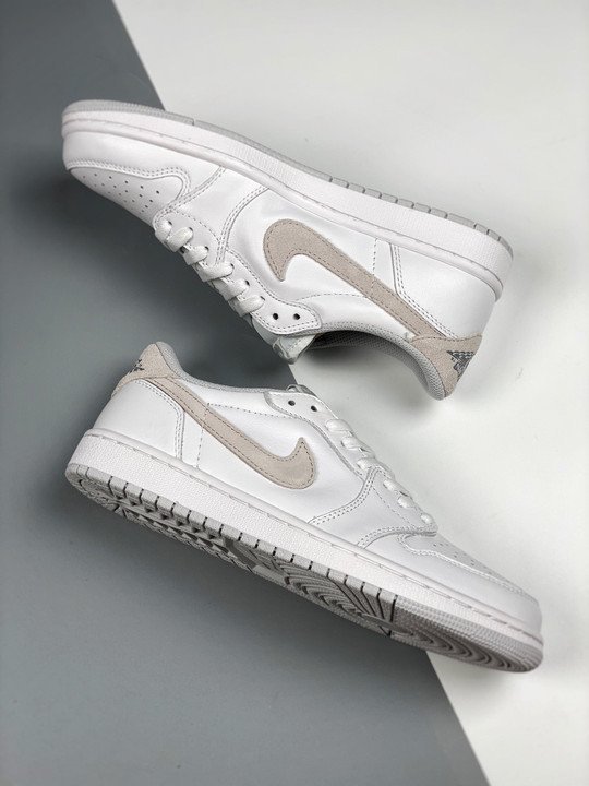 Air Jordan 1 Low OG White/Neutral Grey CZ0775-100 - Image 4