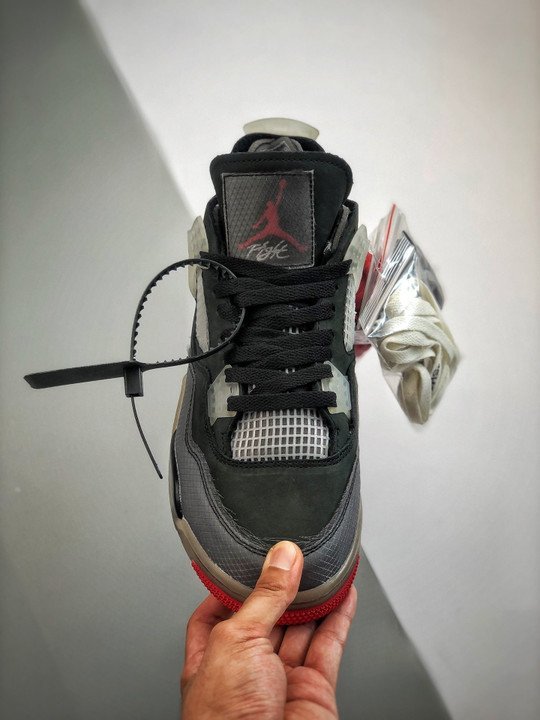 Off-White x Air Jordan 4 Bred - Image 2