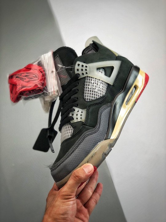 Off-White x Air Jordan 4 Bred - Image 3