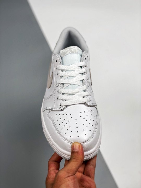 Air Jordan 1 Low OG White/Neutral Grey CZ0775-100 - Image 6