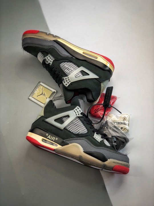 Off-White x Air Jordan 4 Bred - Image 4