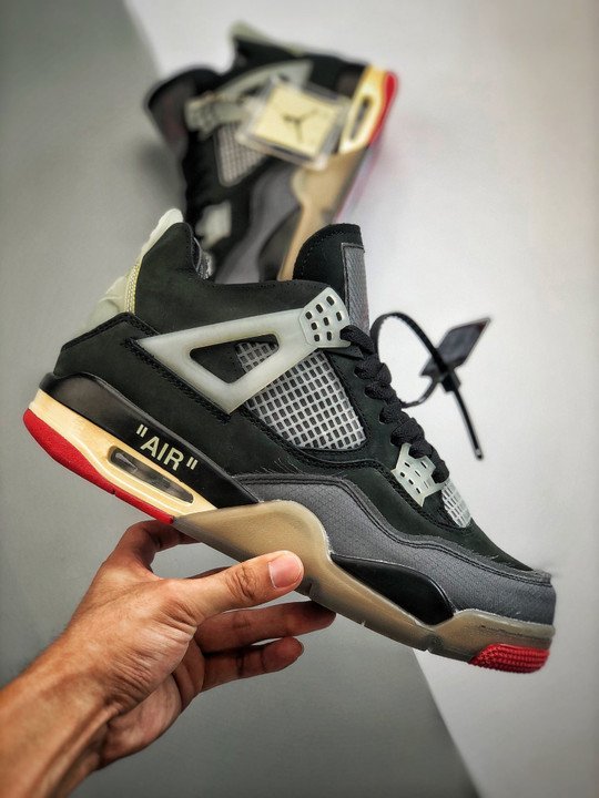 Off-White x Air Jordan 4 Bred - Image 8