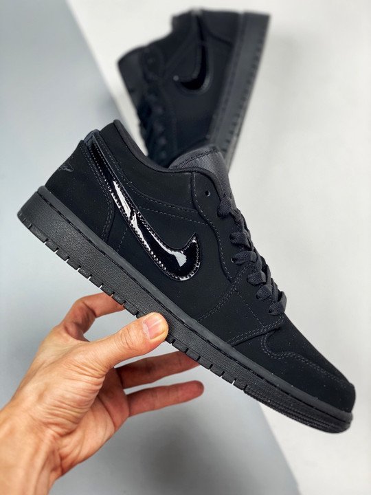 Air Jordan 1 Low ” Triple Black” 553558-056 - Image 3