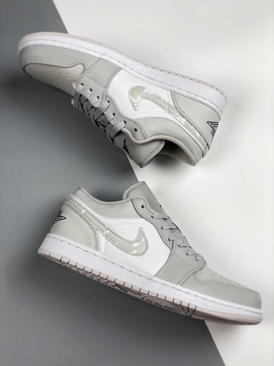 Air Jordan 1 Low Grey Camo DC9036-100 - Image 4