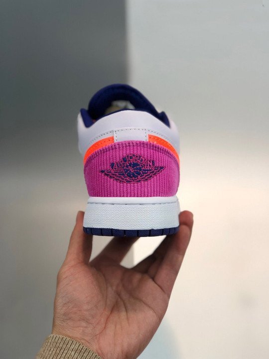 Air Jordan 1 Low GS ” Pink Corduroy” 554723-502 - Image 4