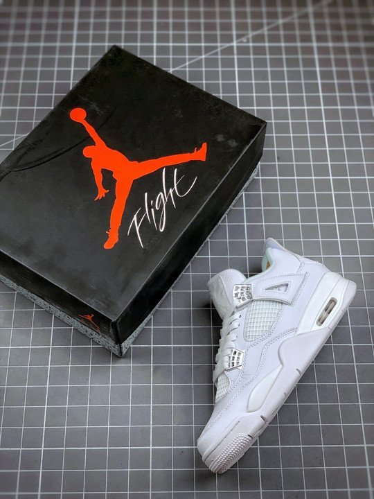 Air Jordan 4 “Pure Money” White/Metallic Silver - Image 2