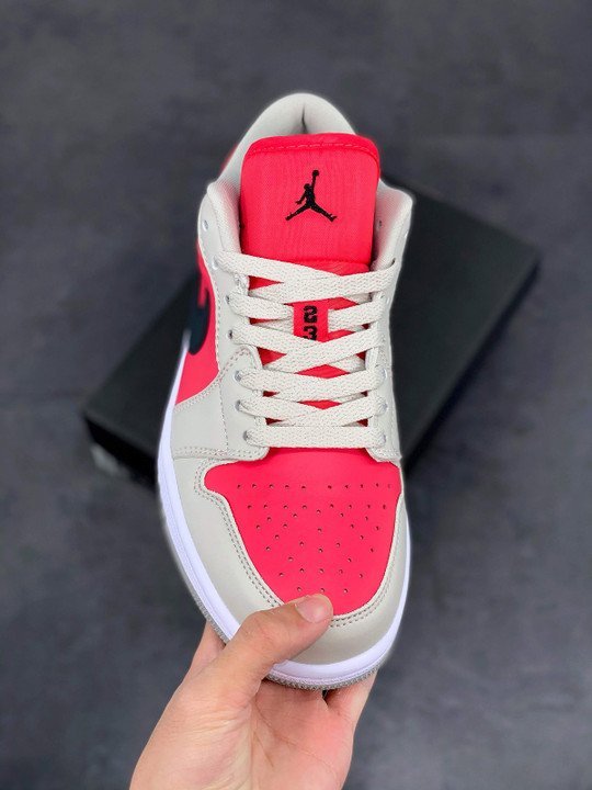 Air Jordan 1 Low Light Iron Ore/Black-Siren Red - Image 11