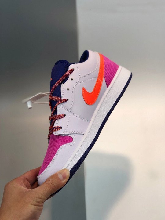 Air Jordan 1 Low GS ” Pink Corduroy” 554723-502 - Image 3