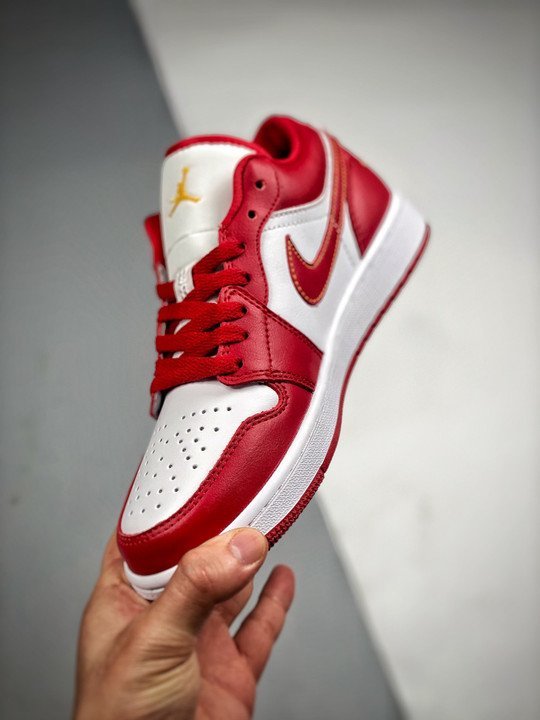 Air Jordan 1 Low ” Cardinal” Red White 553558-607 - Image 5