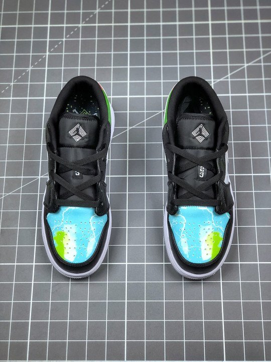 Air Jordan 1 Low Galaxy Prints Black CW7309-090 - Image 5