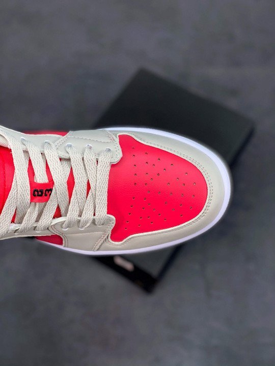 Air Jordan 1 Low Light Iron Ore/Black-Siren Red - Image 13