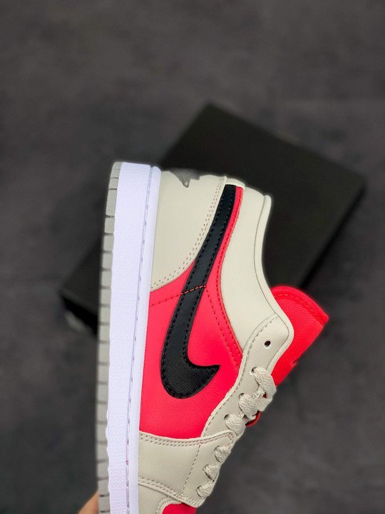 Air Jordan 1 Low Light Iron Ore/Black-Siren Red - Image 14