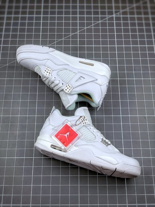 Air Jordan 4 “Pure Money” White/Metallic Silver - Image 4