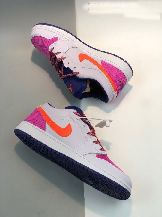 Air Jordan 1 Low GS ” Pink Corduroy” 554723-502 - Image 5