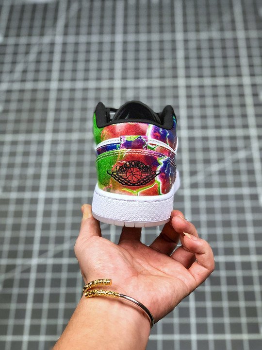 Air Jordan 1 Low Galaxy Prints Black CW7309-090 - Image 6