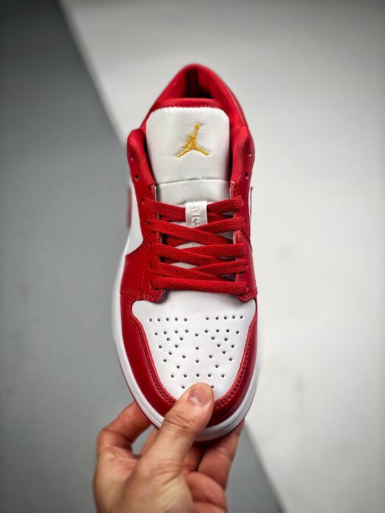 Air Jordan 1 Low ” Cardinal” Red White 553558-607 - Image 6