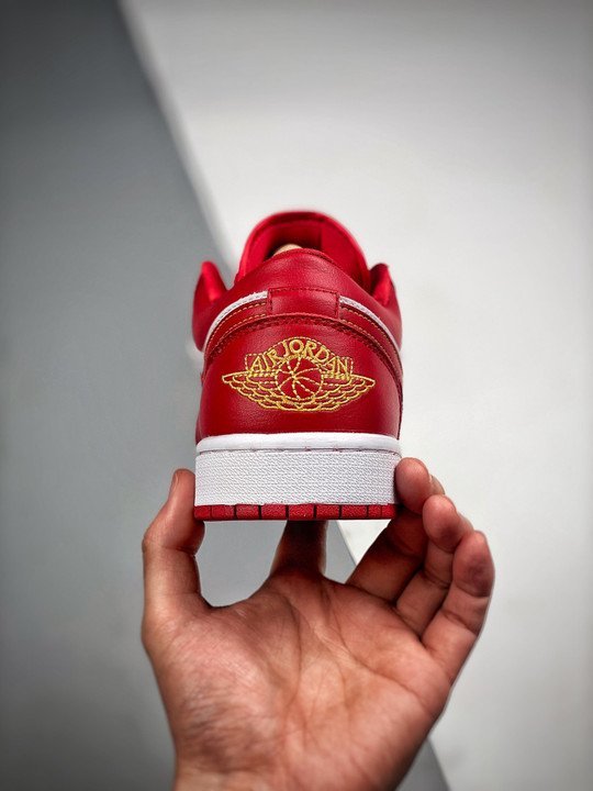 Air Jordan 1 Low ” Cardinal” Red White 553558-607 - Image 7