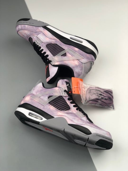 Air Jordan 4 ” Zen Master” Amethyst Wave/Bright Crimson/Black/Cement Grey - Image 4