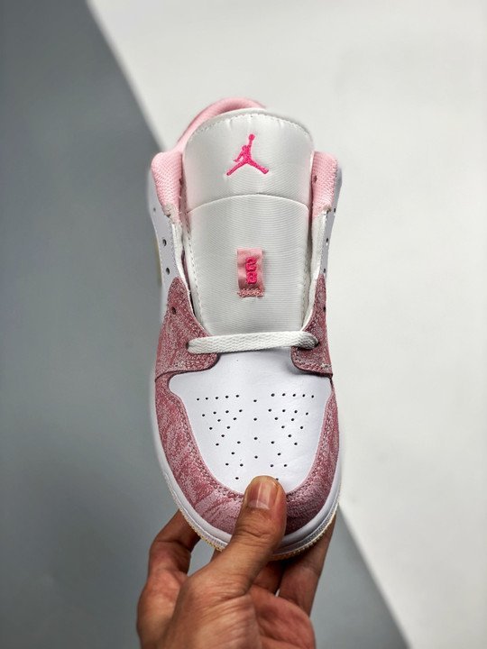 Air Jordan 1 Low GS ” Ice Cream Drip” Arctic Punch/Pale Vanilla-White - Image 6