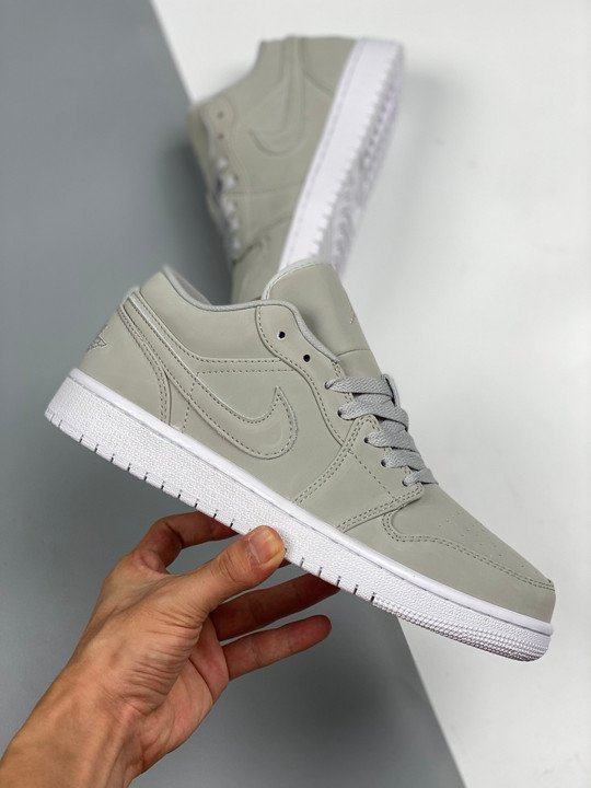 Air Jordan 1 Low Grey Fog/White DC0774-002 - Image 2