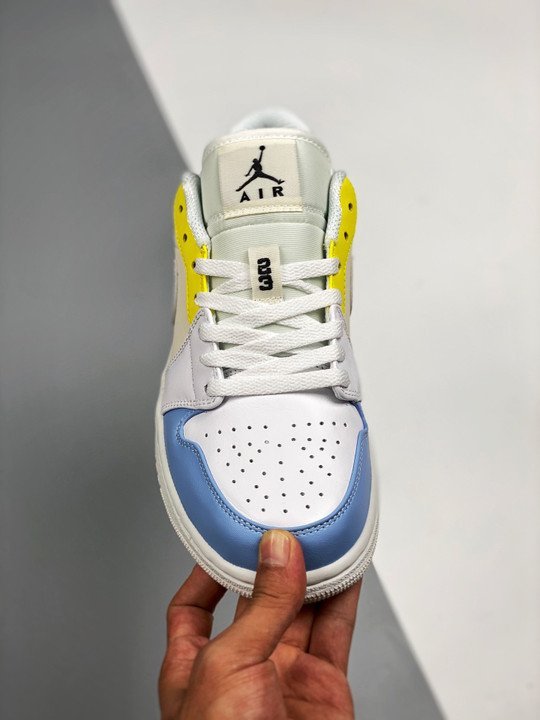 Air Jordan 1 Low ” To My First Coach” Sail/White-Zitron DJ6909-100 - Image 6