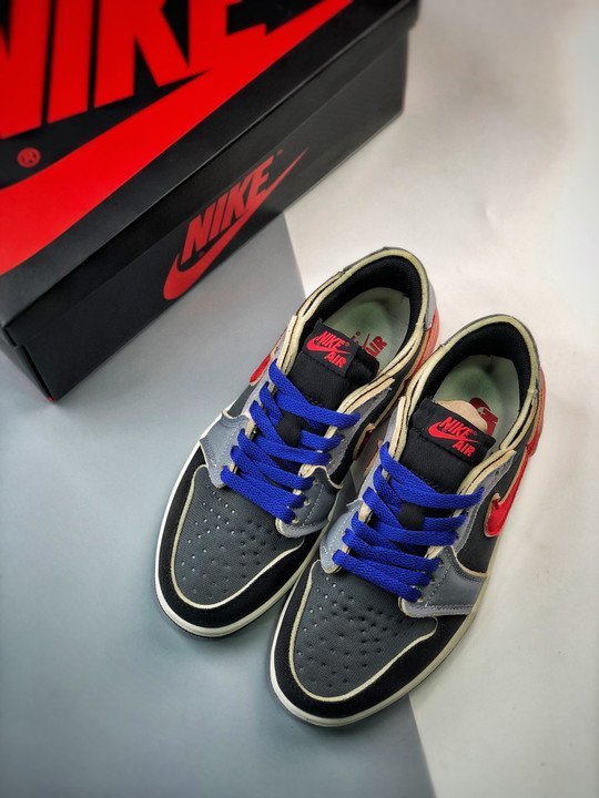 Air Jordan 1 Low OG EX Black/Dark Smoke Grey-Red - Image 3