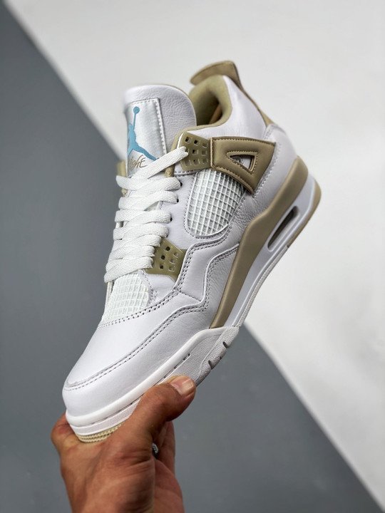 Air Jordan 4 ” Linen” White/Boarder Blue-Light Sand - Image 5