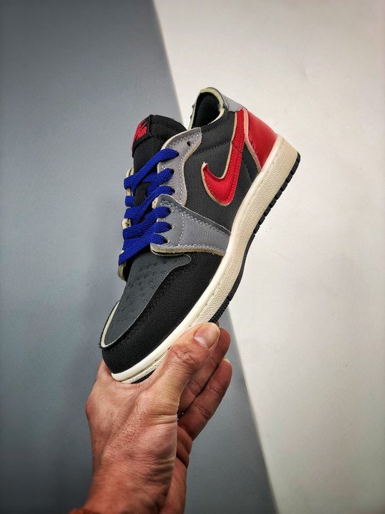 Air Jordan 1 Low OG EX Black/Dark Smoke Grey-Red - Image 5