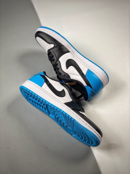 Air Jordan 1 Low OG ” UNC” White/Dark Powder Blue-Black CZ0790-104 - Image 4