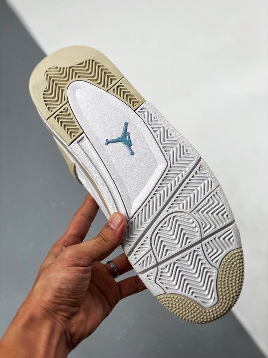 Air Jordan 4 ” Linen” White/Boarder Blue-Light Sand - Image 7