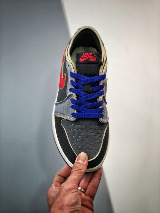 Air Jordan 1 Low OG EX Black/Dark Smoke Grey-Red - Image 6