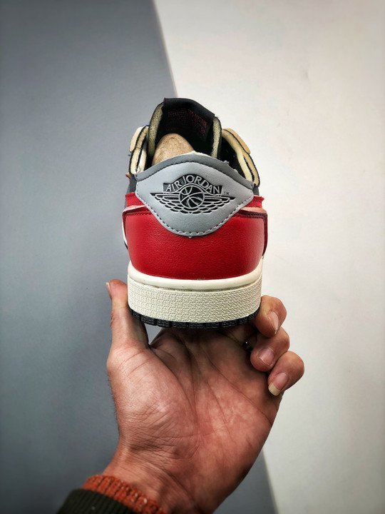 Air Jordan 1 Low OG EX Black/Dark Smoke Grey-Red - Image 8