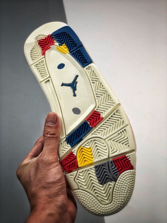 Air Jordan 4 ” Canvas” Sail/Cement Grey-Fire Red - Image 7