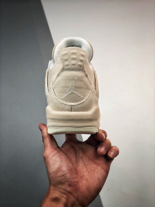 Air Jordan 4 ” Canvas” Sail/Cement Grey-Fire Red - Image 8