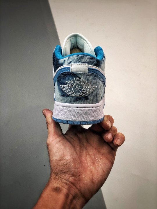 Air Jordan 1 Low ” Washed Denim” White/Dutch Blue DM8947-100 - Image 8