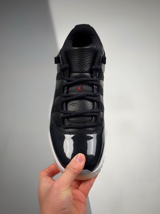 Air Jordan 11 Low “72-10” Black/Gym Red/White/Sail - Image 3