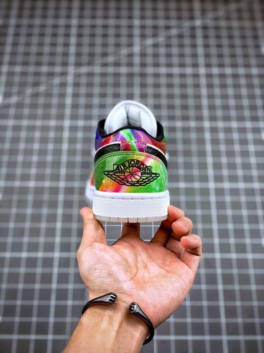 Air Jordan 1 Low ” Galaxy” White Multi - Image 6