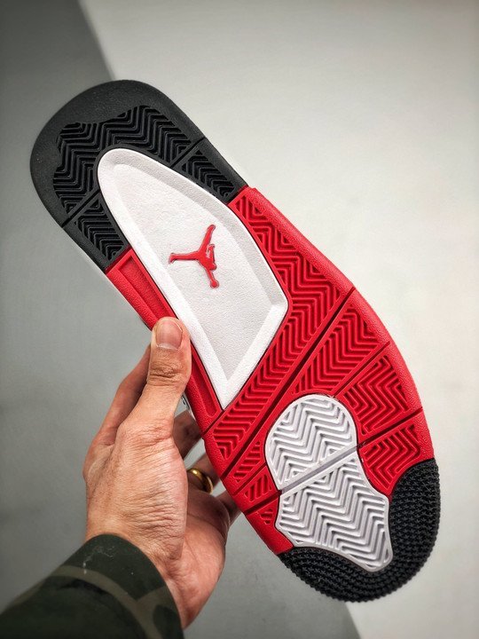 Air Jordan 4 ‘Tattoo’ Black/Fire Red-Black-White - Image 6