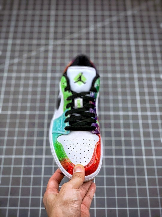 Air Jordan 1 Low ” Galaxy” White Multi - Image 7